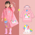 Boys And Girls Dinosaur Cartoon Hooded Raincoat Poncho